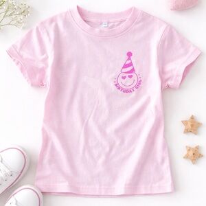 Brand New Size 4/5 (110) Pink Girls' Birthday Graphic Tee